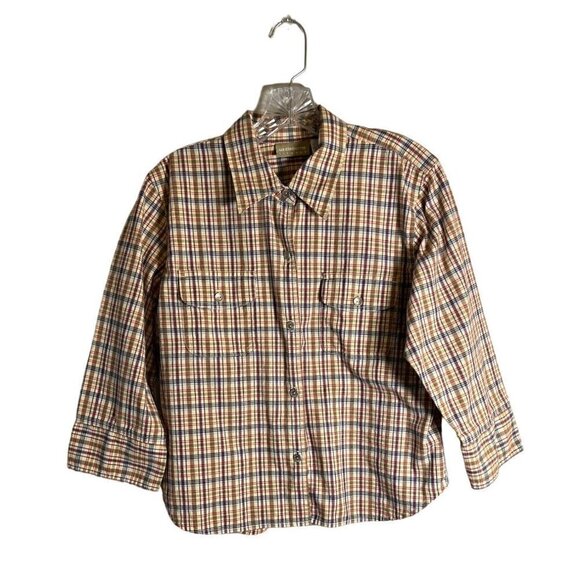 Liz Claiborne "Liz Wear" Women's Button Down Blouse Stripped Pattern Size L - Picture 1 of 10